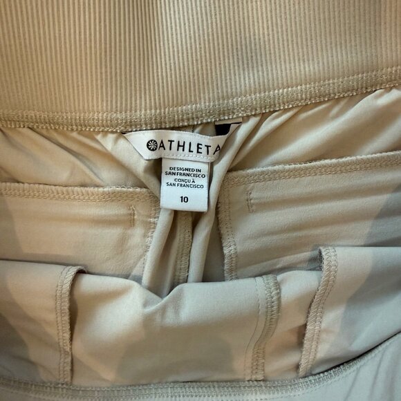 Athleta Brooklyn Ankle Pant Khaki 10 Featherweight Travel - Picture 3 of 7